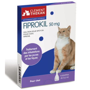 Fiprokil 50mg Chat - 4 pipettes