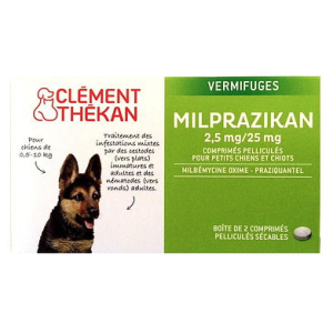 Clément Thekan Milprazikan Vermifuges Chiots - 2 comprimés