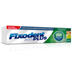 Fixodent Pro PLUS Duo Protection Crème Adhésive Premium pour Prothèses Dentaires - 40g