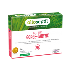 OLIOSEPTIL® PASTILLES Gorge-Larynx Miel-Plantes - 24 pastilles