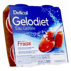 Gelodiet Eau Gélifiée Fraise - 4x120g