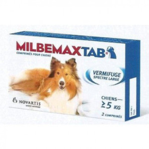 Milbemax Tab Chiens de plus de 5Kg - 2 comprimés