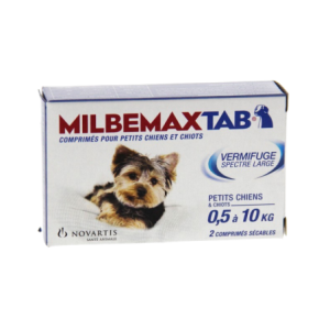 Milbemax Tab Chiots & Petits Chiens 0.5-10 kg - 2 comprimés 