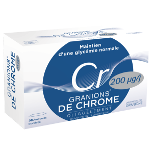 Granions® de chrome 200 μg/j - 30 ampoules