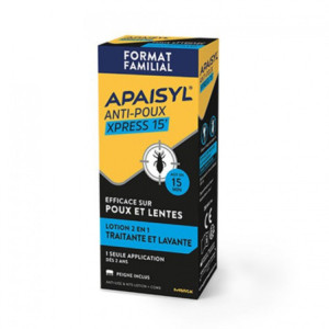 APAISYL Xpress 15 min anti-poux et lentes  - 200ml