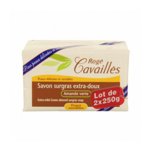 Rogé Cavaillès Savon Surgras Extra-Doux Amande Verte - Lot de 2 x 250 g