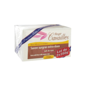 Rogé Cavaillès Savon Surgras Extra-Doux Lait de Rose - Lot de 2 x 250 g