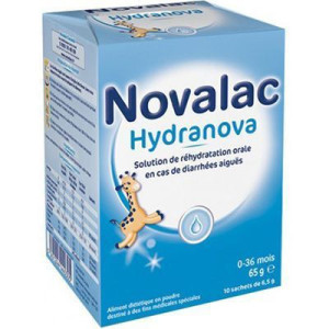 Novalac Hydranova Réhydratation Orale 0-36 mois - 10 X 6.5g