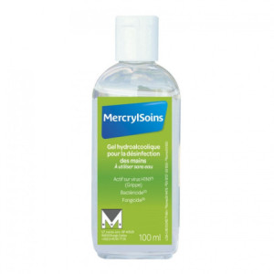 MERCRYL Soin Gel Hydroalcoolique Désinféction des mains Sans eau - 100ml