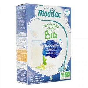 Modilac Mes Céréales du Soir Bio Dès 4 Mois Nuit Calme - 250g