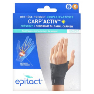 Orthèse Poignet Souple d'Activité Carp'Activ Main Gauche Taille S - 1 unité