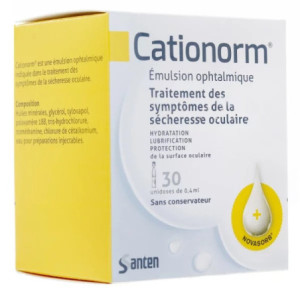 Cationorm émulsion ophtalmique - 30 unidoses