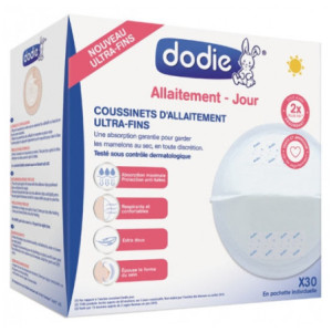 Dodie Coussinets d'Allaitement Ultra-Fins Jour - 30 Coussinets