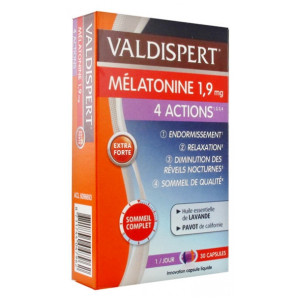 Valdispert Mélatonine 1,9 mg 4 Actions - 30 Capsules