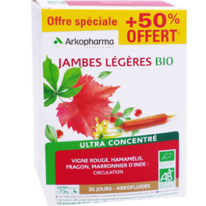 Arkopharma Arkofluides Jambes Légères Bio - 30 ampoules