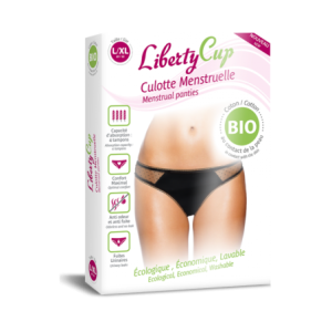  Liberty Cup Culotte Menstruelle Plumetis Noir - Taille L/XL