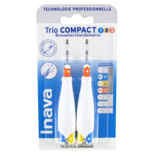 Inava Brossettes Trio Compact 1/2/3 - 2 manches + 6 brossettes 