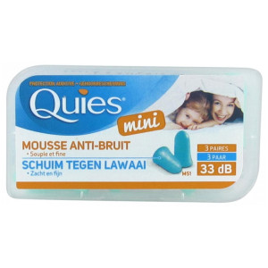 Quies Mini Mousse Anti-Bruit - 3 Paires