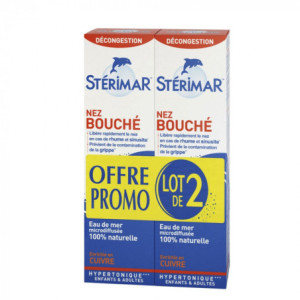 Sterimar Spray Nez Bouche Hypertonique enrichie en cuivre - 2x100ml 