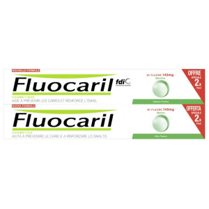 Fluocaril Dentifrice Menthe Bi-Fluoré - Lot de 2 x 75 ml