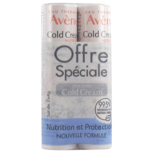 Avène Cold Cream Stick Lèvres Nourrissant - Lot de 2 x 4 g