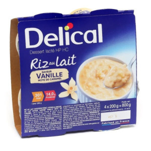 Delical riz au lait HP HC saveur vanille caramel - 4x200