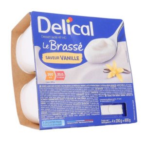 Delical Dessert lacté HP HC Le Brassé saveur Vanille - 4x200 ml