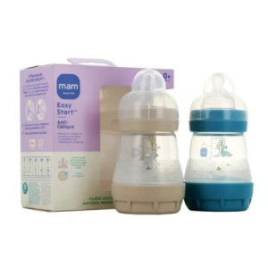 Mam Nouveau Easy Start Biberon Anti-colique 160 ml - Lot de 2 Biberons