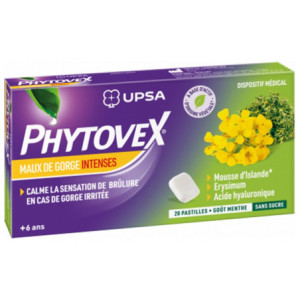 UPSA Phytovex Maux de Gorge Intenses - 20 Pastilles