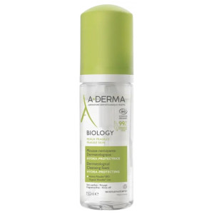 A-Derma Biology Mousse Nettoyante Dermatologique Hydra-Protectrice Bio - 150 ml