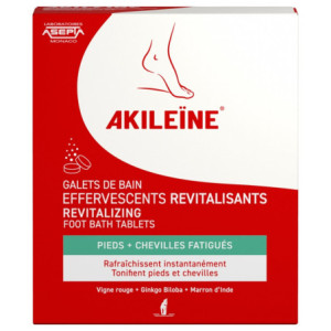 Akileïne Galets de Bain Effervescents Revitalisants - 6 Galets