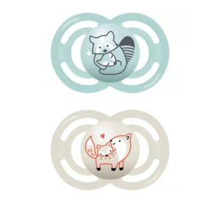 MAM Perfect Sucettes en silicone 6m+ - Lot de 2 - Coloris aléatoire