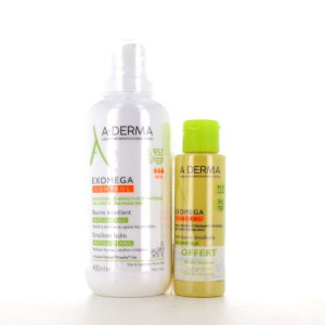 A-Derma Exomega Control Baume Émollient Anti-Grattage 400 ml + Huile Lavante 100ml offrete