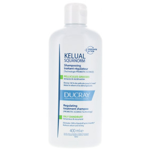 Ducray Kelual Squanorm Shampoing Traitant Régulateur Pellicules Grasses & Récidivantes - 400 ml