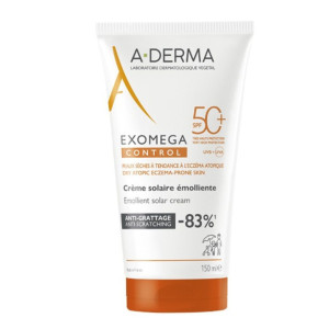 A Derma Exomega Control Crème solaire émolliente SPF 50+ - 150ml