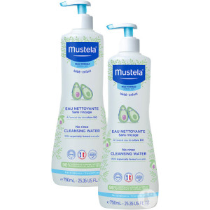 Mustela Eau Nettoyante Sans Rinçage à l'Avocat - 2x500ml