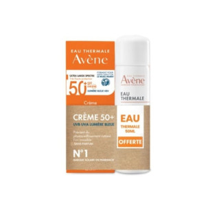 Avène Solaire Crème Sans Parfum Fini Invisible SPF50+ 50ml + Eau Thermale 50ml Offerte