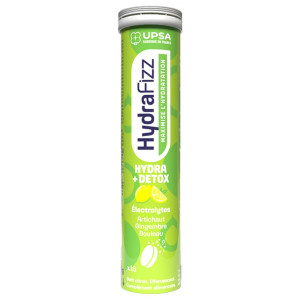 UPSA Hydrafizz Hydra+Détox - 16 Comprimés Effervescents