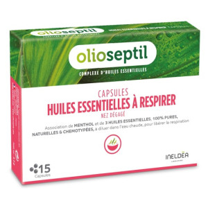 OLIOSEPTIL -  CAPSULES HUILES ESSENTIELLES À RESPIRER - 15 capsules