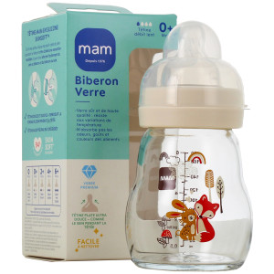 MAM - Biberon verre 1er âge - 170ml