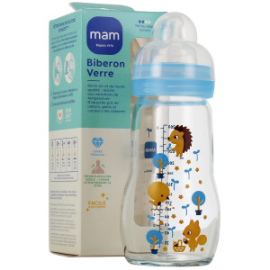 MAM - Biberon en verre 260ml - 2 mois+