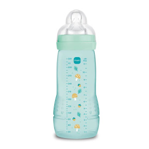 Mam Easy Active Biberon Débit X 2ème Age Dès 4 Mois 330 ml - Couleur : Vert d'Eau