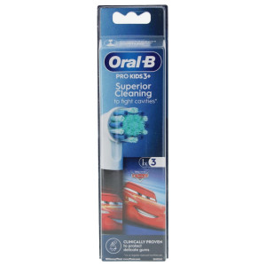 ORAL-B Pro Kids 3+ Brossettes de Rechange 3 Unités - Modèle : Cars