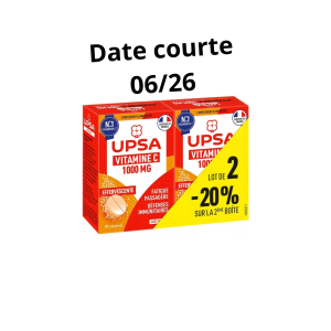 UPSA Vitamine C 1000mg . Lot 2x20 comprimés effervescents