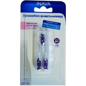 INAVA Brossettes interdentaires larges, 3 recharges larges coniques 6 à 4 mm