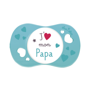 Sucette Symétrique J'aime Mon Papa +6 mois - 1 unité